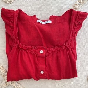 Daily Sleeper Brigitte Dress in Red, XS
